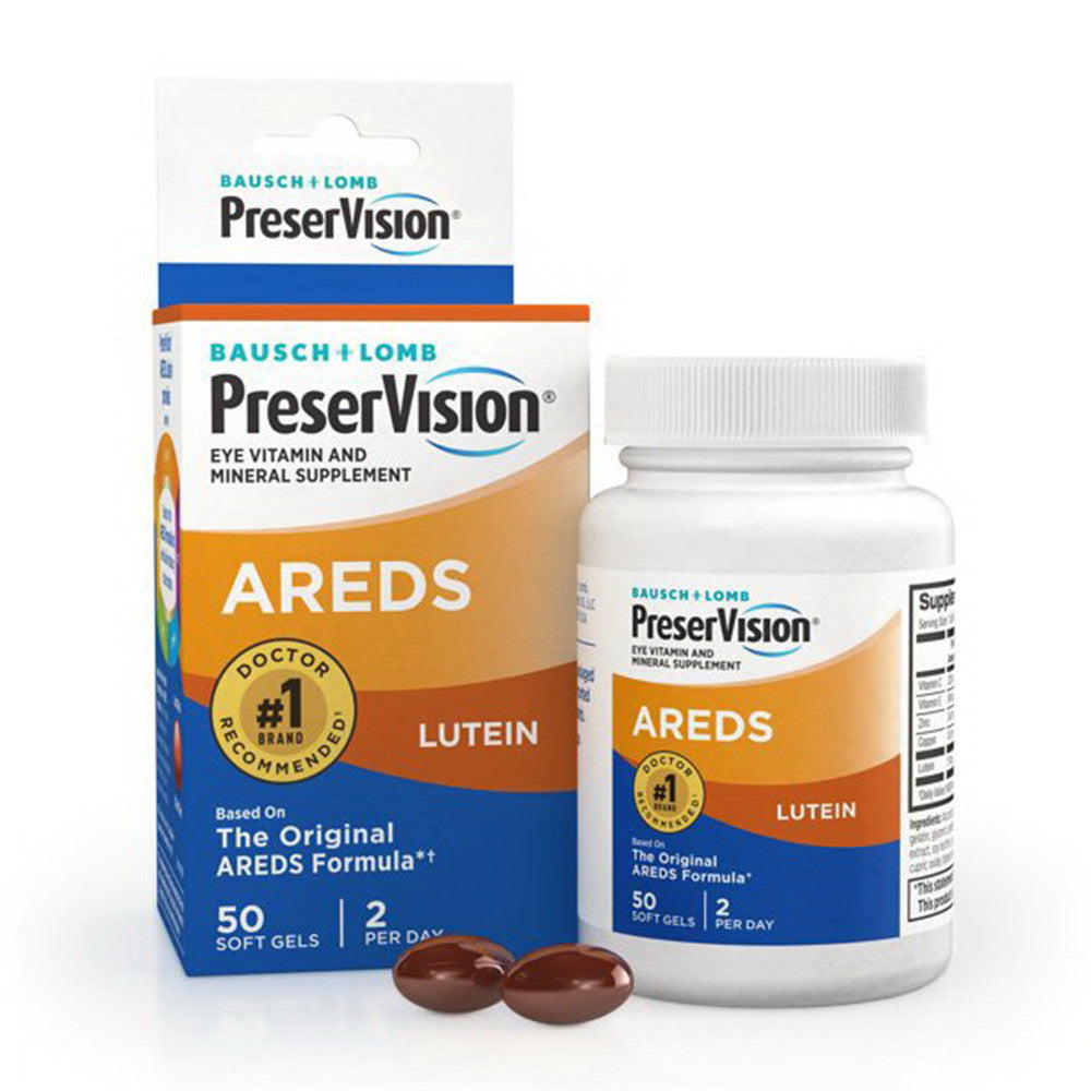 Bausch And Lomb Preservision Eye Vitamin And Mineral Supplements Lutein Softgels - 50 Ea
